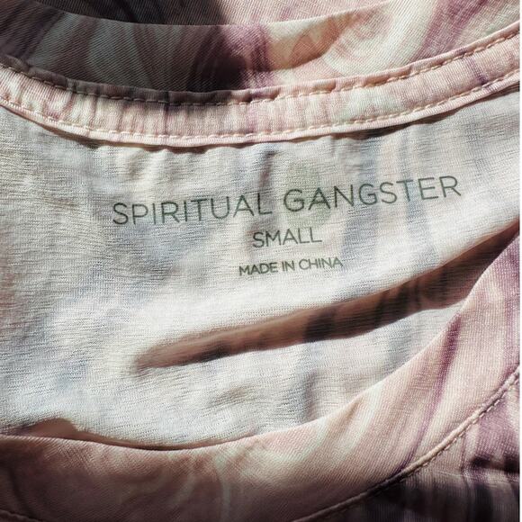 NWT Spiritual Gangster Pink Marble High Neck Active Muscle Tank S - Picture 10 of 12